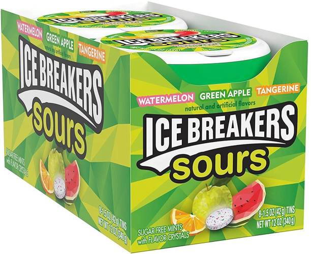 Ice Breaker Sour Candy Sugar Free 42gm Each (Green Appl...