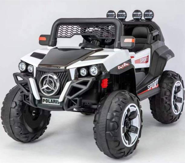 SmallBoyToys Polaris White 4X4 (1-7 Years) Battery ride on Jeep Battery Operated Ride On