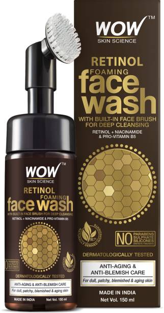 WOW SKIN SCIENCE Retinol Foaming  For Fine Lines, Age Spots & Blemishes - Face Wash