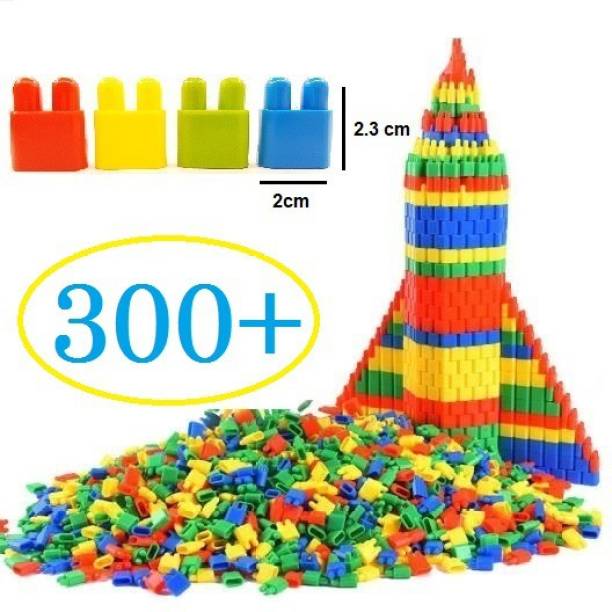 Kingwell Kids Bullet-Shaped Construction Building Blocks DIY Puzzle Toys Plastic Assembly Stacking Toys 3D Early Educational Childhood Toys with Storage Box Birthday for Boys Girls 3-8 Years