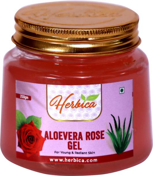 Herbica Aloe Vera Gel Enriched With Rose For Face & Skin | 250g