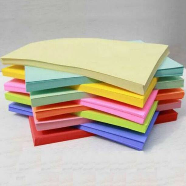 KRASHTIC A4 Size Multicolor Sheets 210 GSM Thick Paper for Art and Craft Set of 20 Sheets Plain A4 210 gsm Coloured Paper