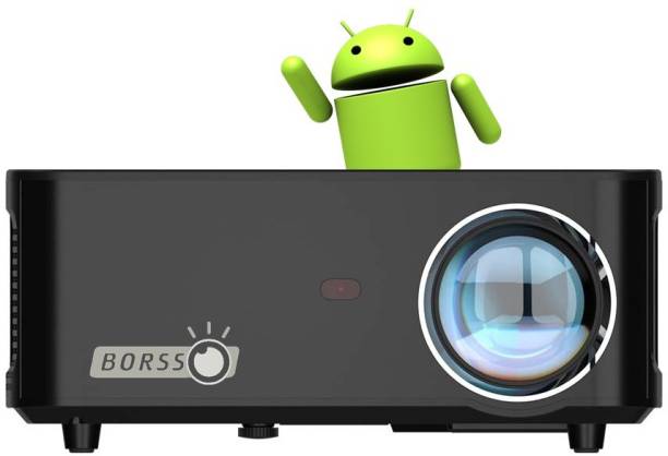 BORSSO BS30 Android 9, 1080p Native Full HD, 7200 Lumen, 4D Keystone, WiFi & Bluetooth (7200 lm / 1 Speaker / Wireless / Remote Controller) Projector