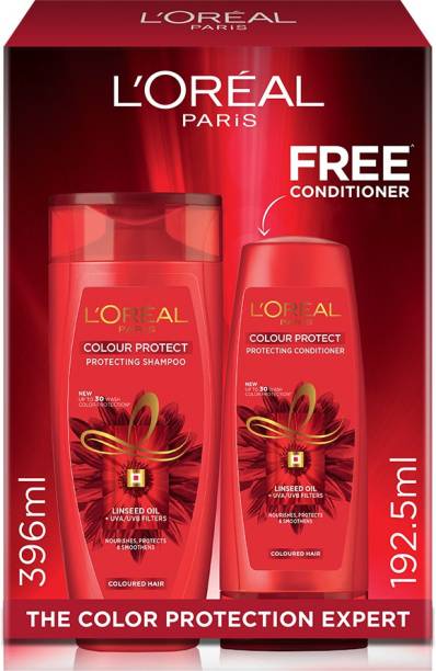 L'Oréal Paris Color Protect Shampoo 396ml with Conditioner 192.5ml FREE