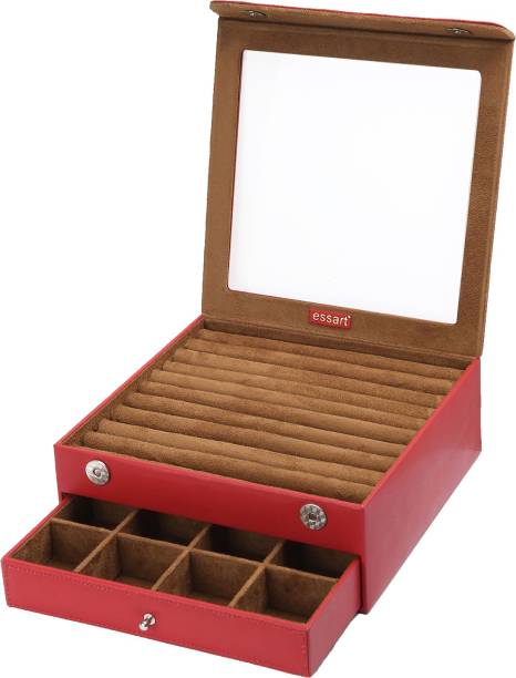 Essart 11080-Maroon Multi Purpose Jewellery Box, Vanity Box, Cufflinks Organiser Box Vanity Box