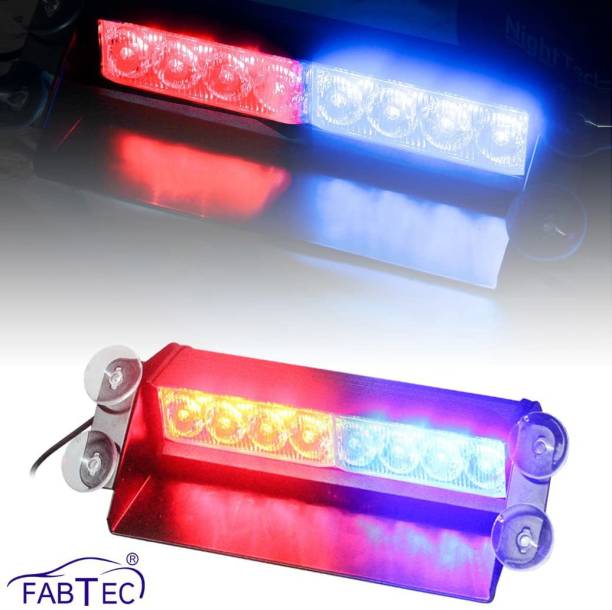 FABTEC Car Police Light Red & Blue Car Fancy Lights