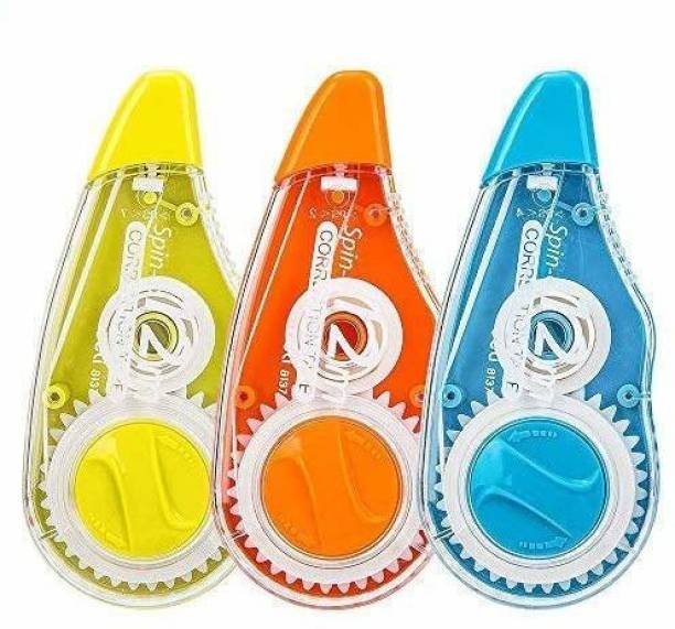 Eclet Correction Tape (5 mm x 12 mtr Length Each Multicolor ,Set of 3 Pcs) 5 mm Correction Tape comes in a compact applicator
