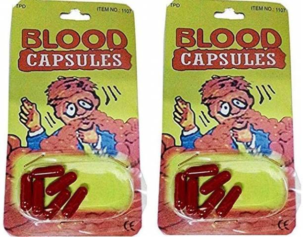 Hetkrishi Fake Blood Capsules for Party Pranks and Fun (Red, Set of 12) Magic Kit Gag Toy