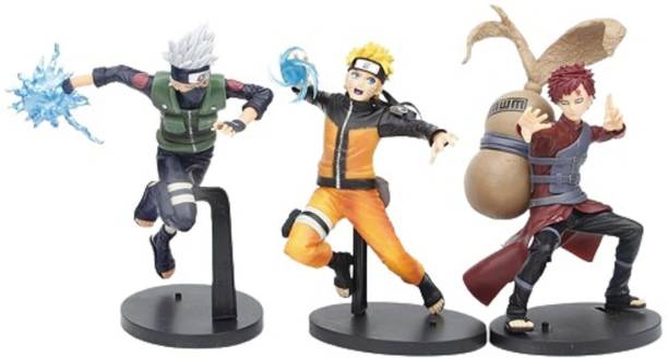 Augen Naruto Action Figures Cake, Office Desk & Study Table (15cm)(Pack of 3)