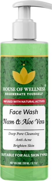 House of Wellness Neem and Aloevera  | Skin Purifying, Whitening & Prevent Pimples and Acne Face Wash