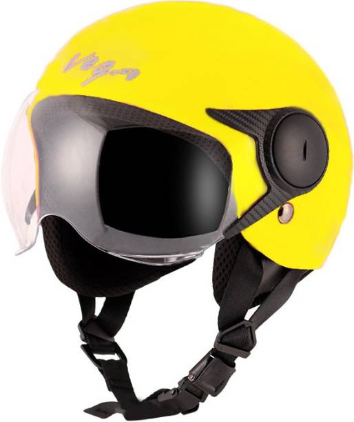 VEGA ATOM HI-QUALITY OPEN FACE YELLOW 580 MM SIZE M Motorsports Helmet