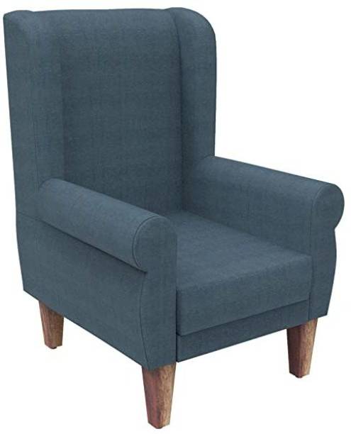 FURINNO Wing Chair, 1 Seater, Unisex, High Density Foam, Seating and Home Decor Solid Wood Living Room Chair