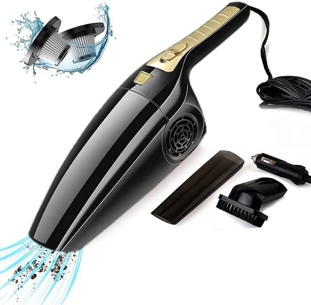 Zinsy 12V High Power Wet & Dry Portable Handheld Car Vacuum Cleaner Car Vacuum Cleaner with Anti-Bacterial Cleaning, 2 in 1 Mopping and Vacuum, Anti-Bacterial Cleaning, Reusable Dust BagH HAVY new 2021 balack and Golden New new car vacuum red Car Vacuum Cleaner with Anti-Bacterial Cleaning, 2 in 1 Mopping and Vacuum