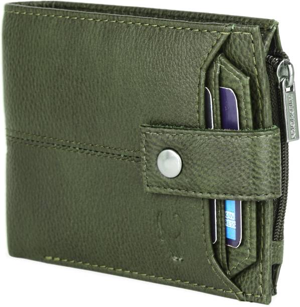 WILDHORN Men Casual, Evening/Party, Formal, Travel Green Genuine Leather Wallet