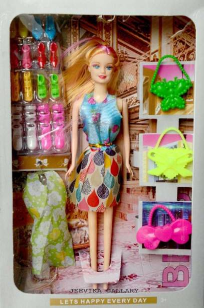 Jeevika Gallery Shine Girl Doll Set Fashion Doll (Multicolor)