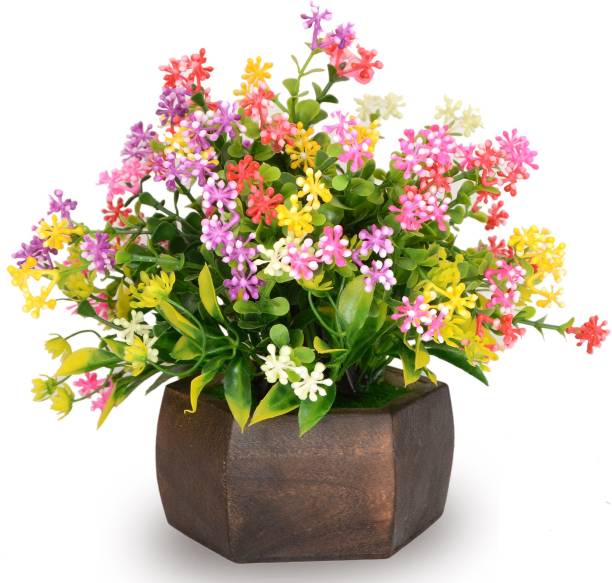 S-Biv Artificial Flowers Plants Décor Items For Decoration Home And Office Bonsai Artificial Plant  with Pot