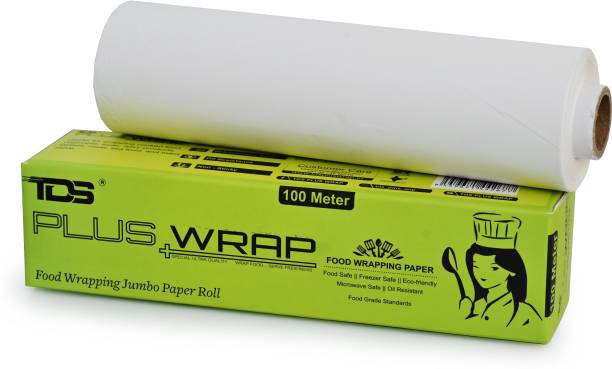 TDS PLUS WRAP Food Wrapping Butter Paper Roll 1 Kg (length 100 metres) Parchment Paper