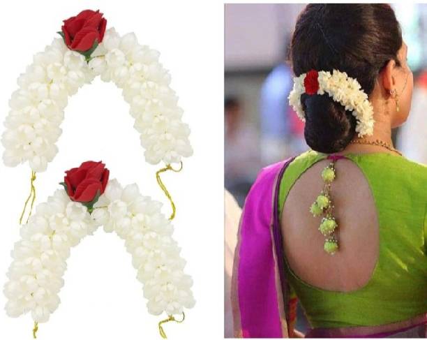 Priya Fashion Hub Artificial white rose gajra hair accessories for women Hair Band