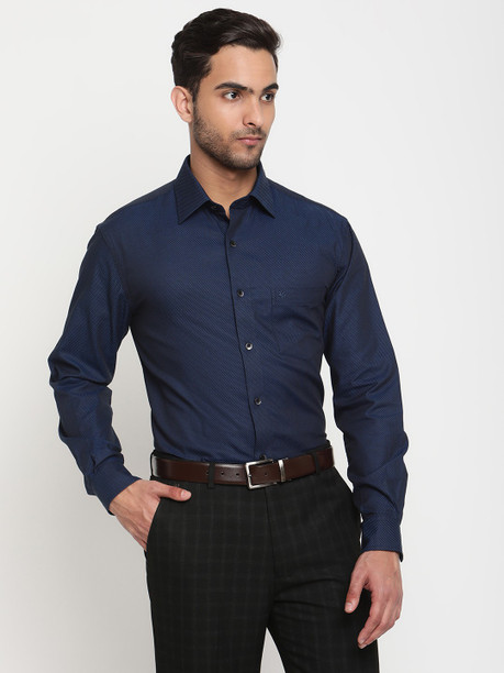 Dark blue formal shirt clearance