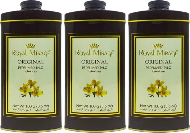 ROYAL MIRAGE Original Perfumed Talc Powder, 100gm, PACK OF 3