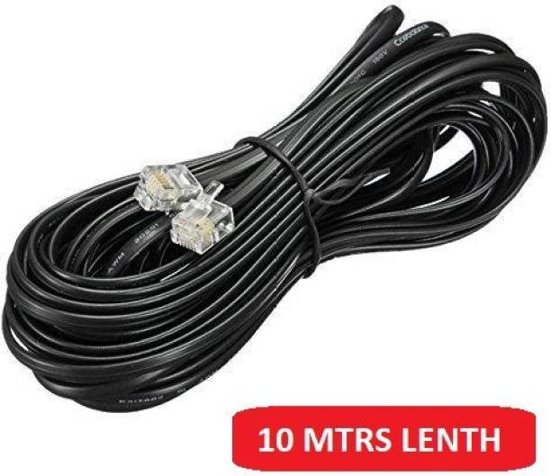 99Gems 10 METERS Landline Telephone Cable with BOTH END RJ11 Plug Wire Connector