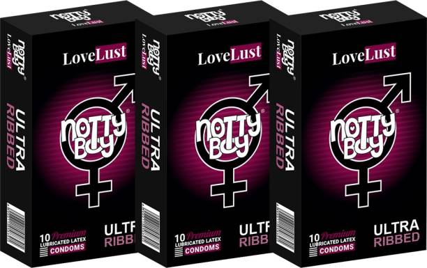 NottyBoy Love Lust Ultra Ribbed Condom