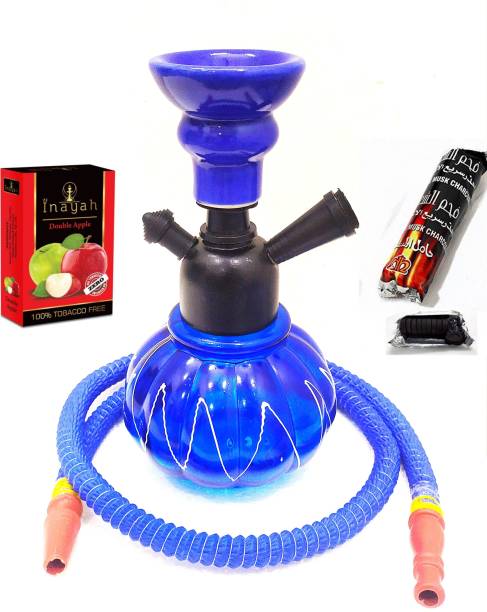 Royal Collection 9 inch Glass, Iron Hookah