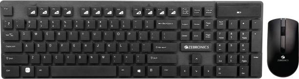 ZEBRONICS Zeb-Companion 102 Keyboard & Mouse Combo, Rupee Key, 1200 DPI Wireless Laptop Keyboard