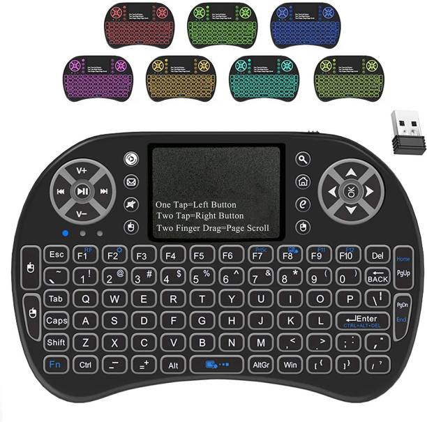 coolcold Backlit Mini Keyboard Touchpad Mouse, Mini Wireless Keyboard with Touchpad Wireless Gaming Keyboard