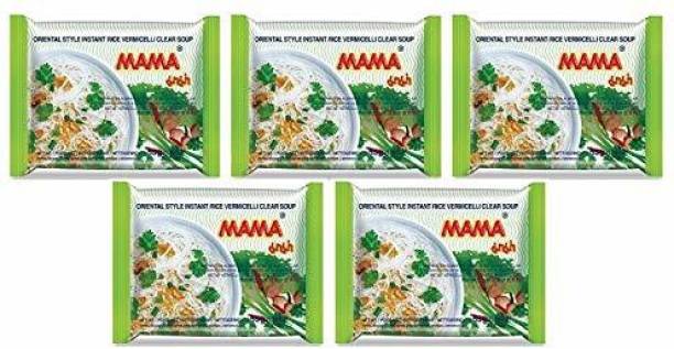 MAMY MAMA Gluten Free Vegetarian Rice Vermicelli Clear Soup 55g Pack of 5 Instant Noodles Vegetarian