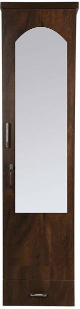 CASPIAN Wooden Almirah with storage for Clothes -Home Furniture Storage Engineered Wood 1 Door Wardrobe