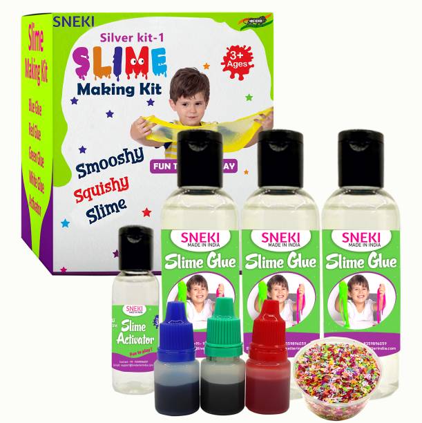 sneki DIY (15+Slime) Toy Slime Activator Glue Putty Making Kit Set for Boys Girls Kids