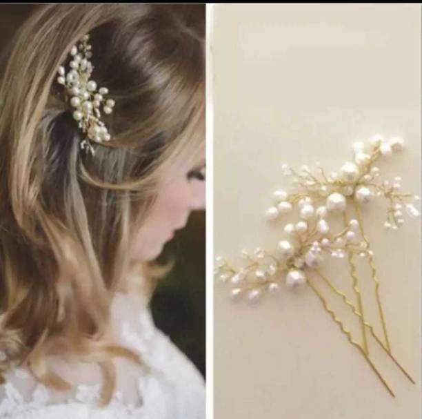 S K Bright Wedding Party Bridal Fancy Hair Clip Hair Accessory Set
