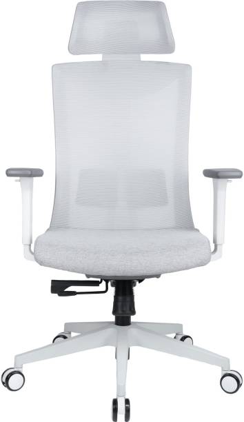INNOWIN Henry High Back White Executive Ergonomic Mesh Office Adjustable Arm Chair