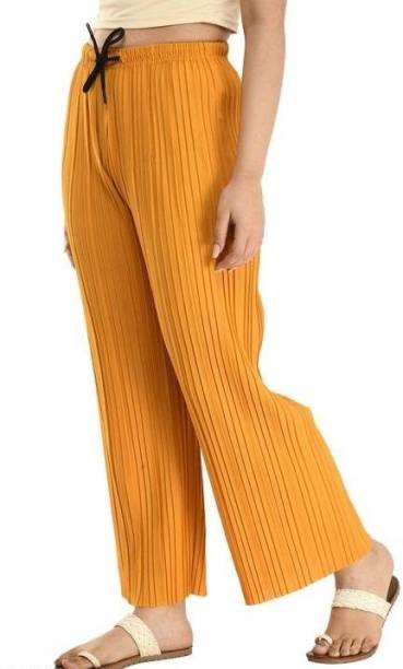 VORA DESIGSN Regular Fit Women Yellow Trousers