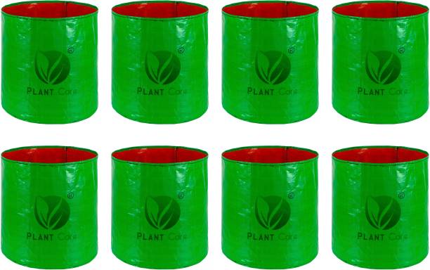 PLANT CARE 12 X 12 Inch HDPE Gardening Grow Bag, Nursery Cover Green Bags, Indoor & Outdoor Grow Containers for Vegetables Fruits Flowers with quantity of 8 Grow Bag