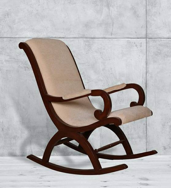 FURNITUREHUB Traditional Rocking Chair with footrest for Garden/ Living room Solid Wood 1 Seater Rocking Chairs