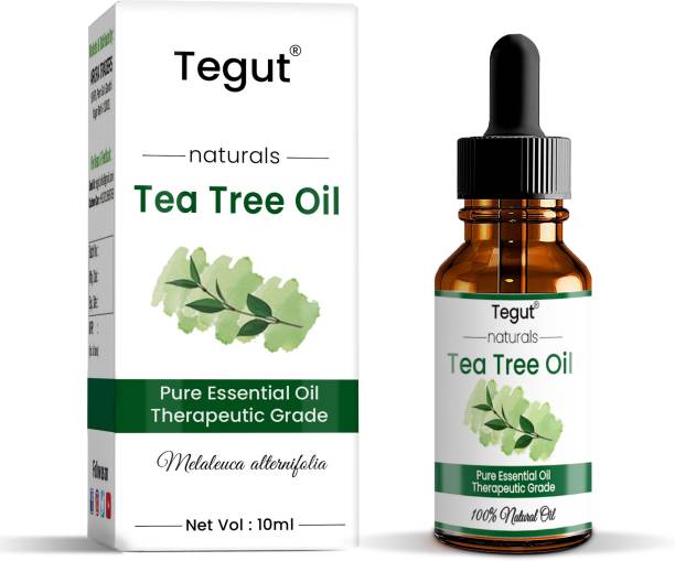 Tegut Tea Tree Essential Oil For Skin, Hair, Face, Acne Care, Pure, Natural And Undiluted Therapeutic Grade Essential Oil (10 ml) (Pack of 1)