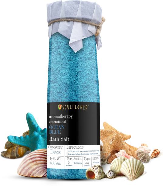 Soulflower Ocean Blue Bath Salt for Muscle Relief & Relaxation