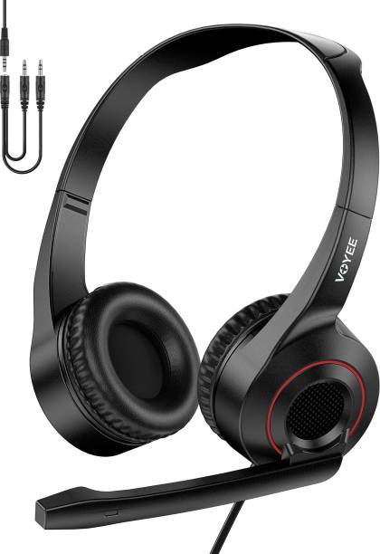 VOYEE Z112 Wired Headphone with Mic, 3.5 mm Audio Jack ...