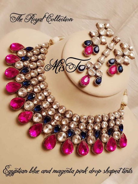 discount 70% WOMEN FASHION Accessories Costume jewellery set Navy Blue Brown/Navy Blue Single NoName costume jewellery set 