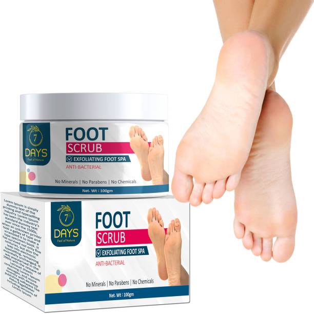 7 Days Foot Scrub Dead Skin & Tan Removal 100% Natural Turmeric | Argan | sandalwood Scrub