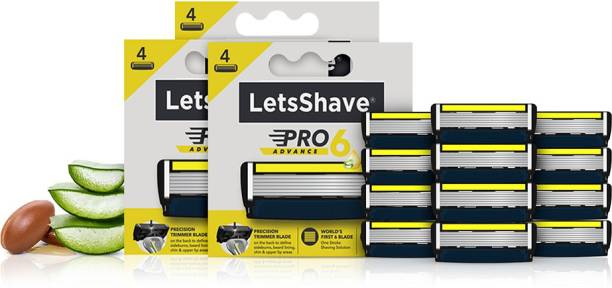 LetsShave Pro 6 Advance Face&Body Shaving Razor Blade Refills/Cartridges Precision Trimmer