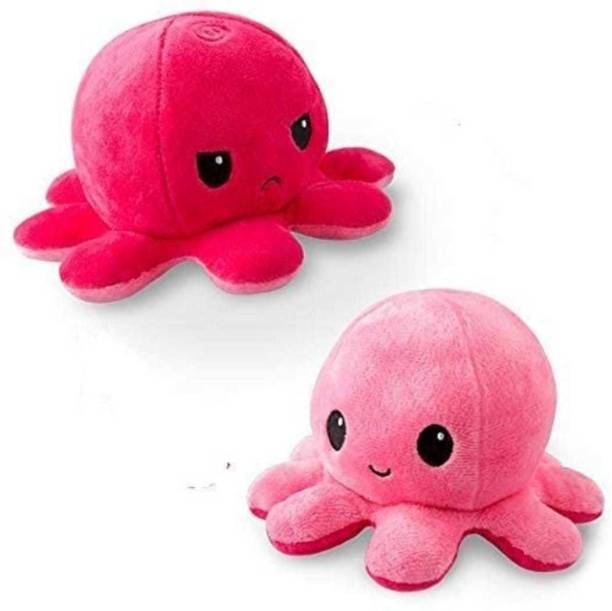 Rudrav Emotional sad and Happy Octopus Mini Plush - Stuffed Animal Toy  - 17 cm
