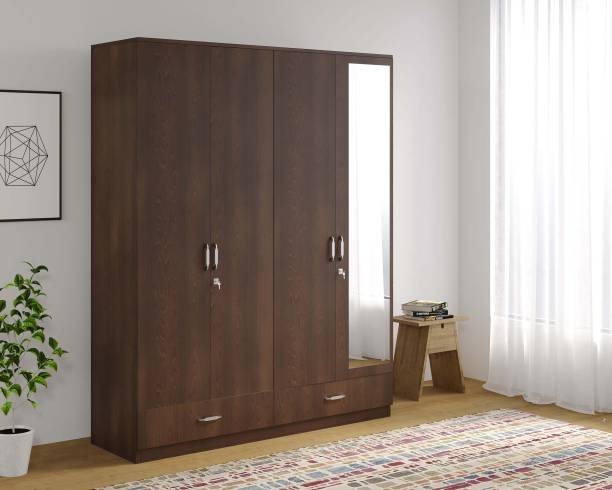 Nilkamal MOZART Engineered Wood 4 Door Wardrobe