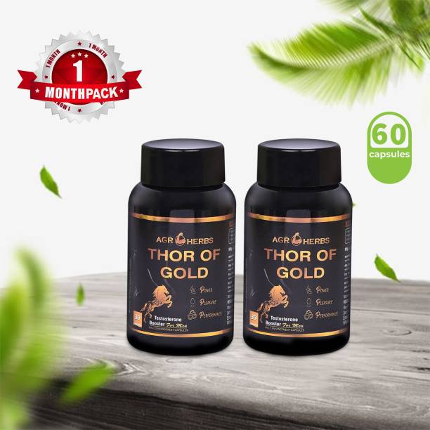 AGRO HERBS Thor Of Gold Hammer Booster Extra Timing More Power Capsule For Men 60 Capsules