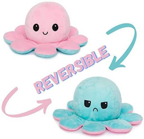 Tiny Miny Reversible Plush Octopus Soft Toys for Kids  - 18 cm