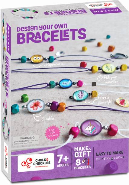 Chalk and Chuckles Art and Craft Bracelet Jewellery Making Kit for Kids Ages 7 and up Creative DIY