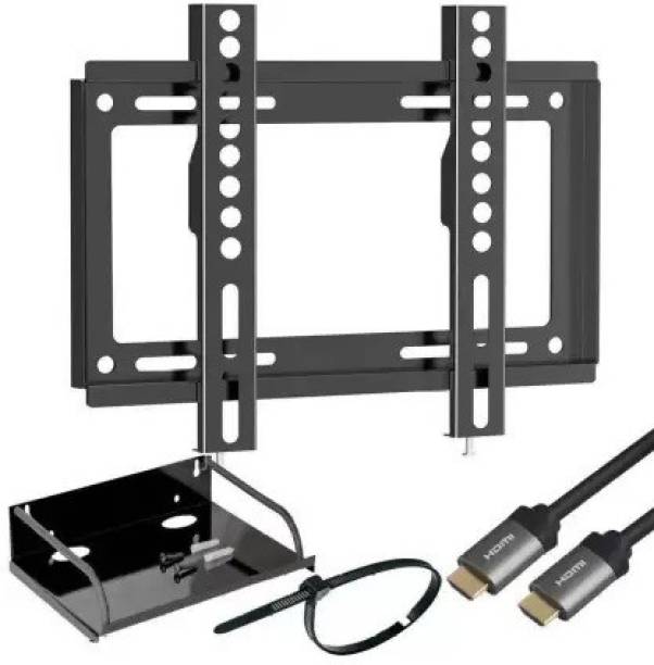 Flipkart Perfect Homes Studio 14 inch to 42 inch TV mount with Setup box stand and HDMI cable Fixed TV Mount