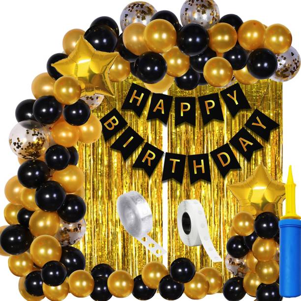 Miss & Chief by Flipkart Birthday Decorations Kit, Happy Birthday Decoration Items - Pack Of 46